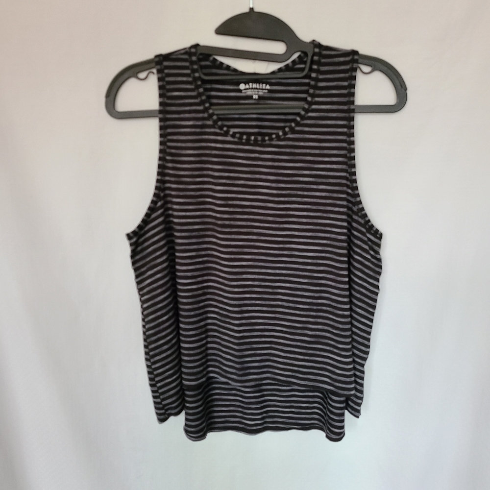 Athleta Women's Cropped Striped Casual Workout Athletic Athleisure Tank XSmall